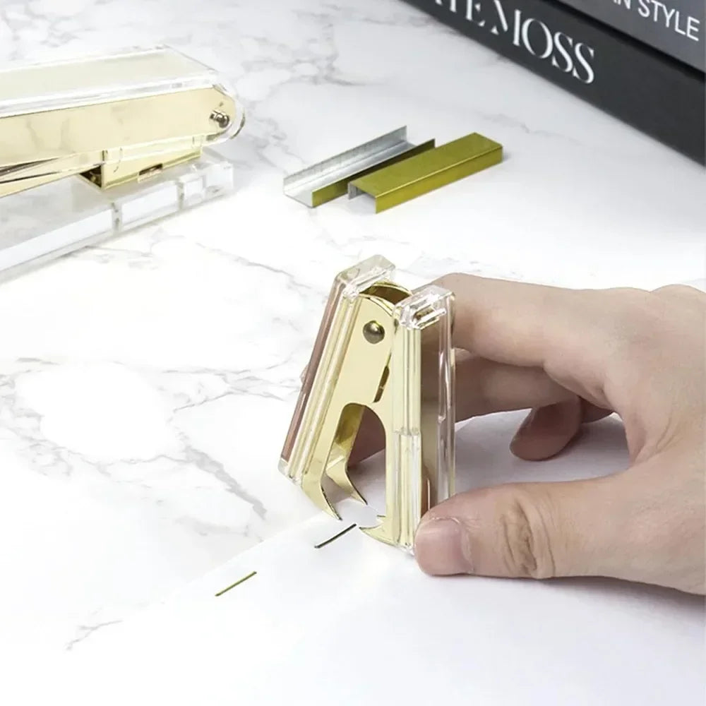 Cute Gold Staple Remover for Desk Accessories (Gold)