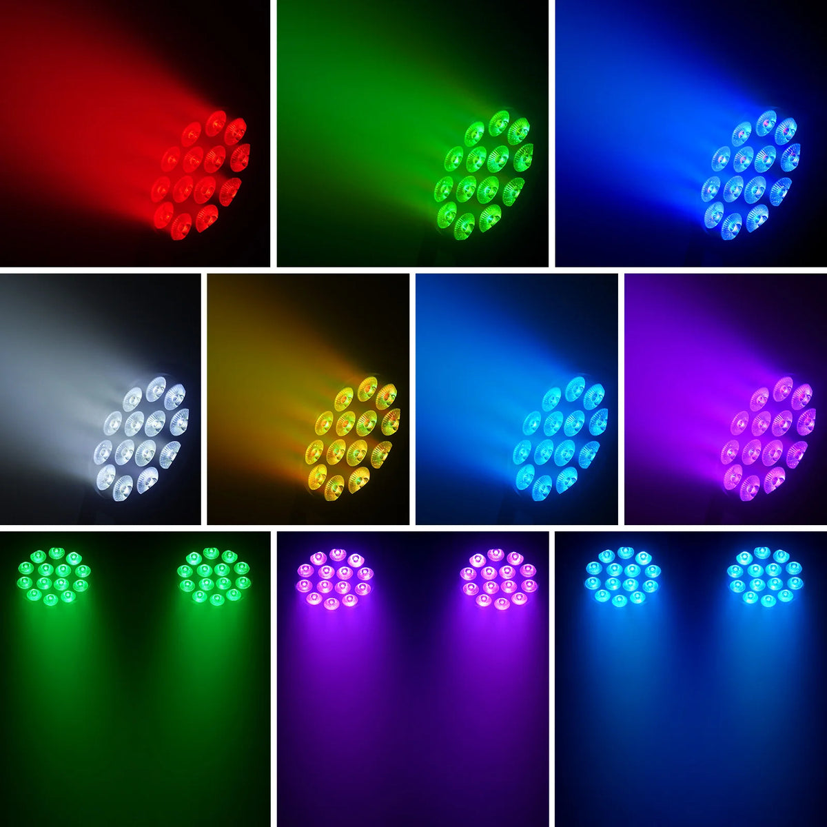 4 in 1 LED Stage Light 4PCS 80W Remote Control (US Plug)