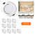 Recessed Ceiling Lamp Round LED Panel Down Lights 10Pcs (3 Color Dimmable)