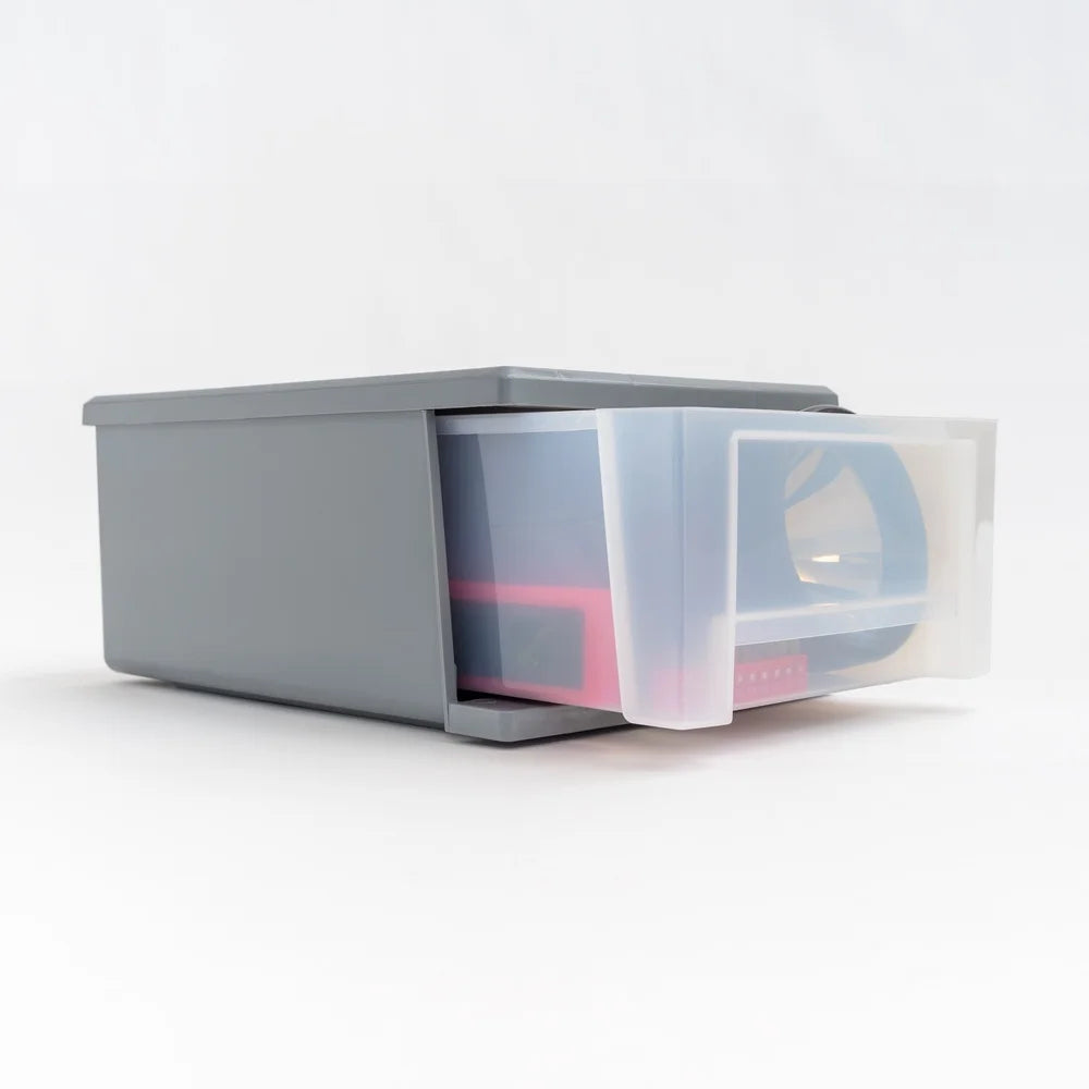 Stackable Plastic Storage Bins 7QT Modular Drawers Organizer