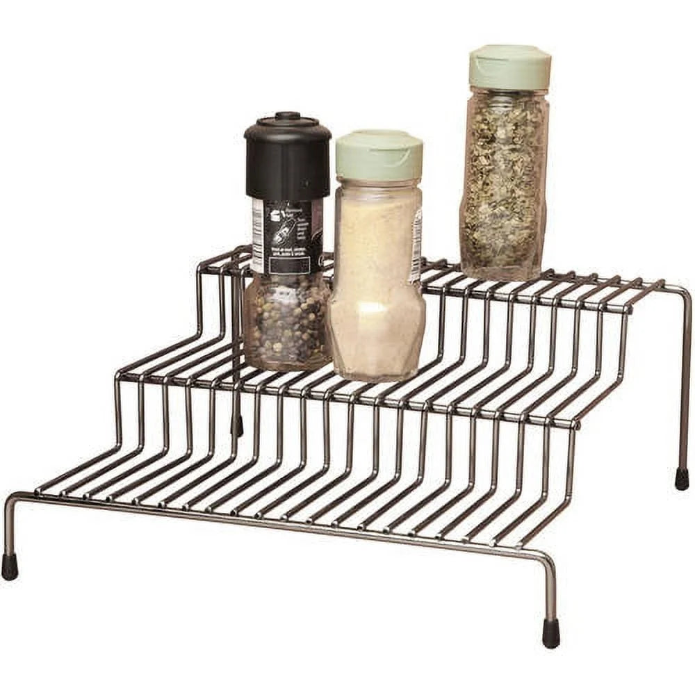 3-Tier Spice Organizer Storage Solution Rust Resistant Freestanding Kitchen Countertop Cabinet Holder