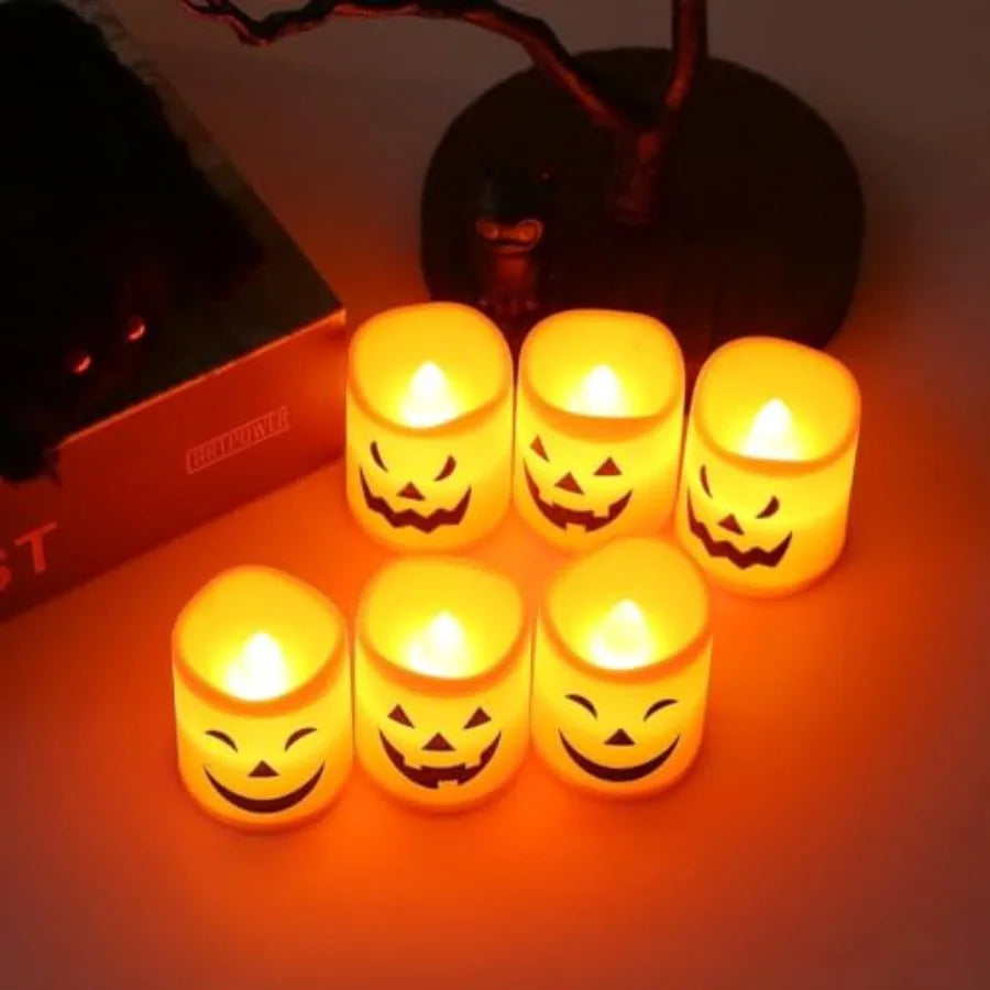 Halloween LED Flameless Candles 6PCS Flickering Indoor Party Decorations