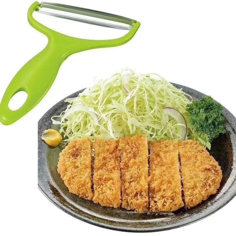 Stainless Steel Vegetable Peeler &amp; Fruit Slicer – Wide-Mouth Potato, Cabbage &amp; Salad Prep Kitchen Tool