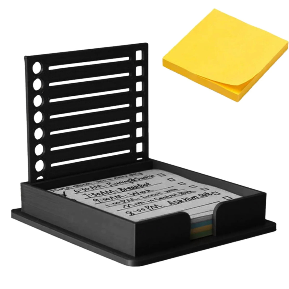 Sticky Notes Dispenser Reusable Line Note Holder (Black)