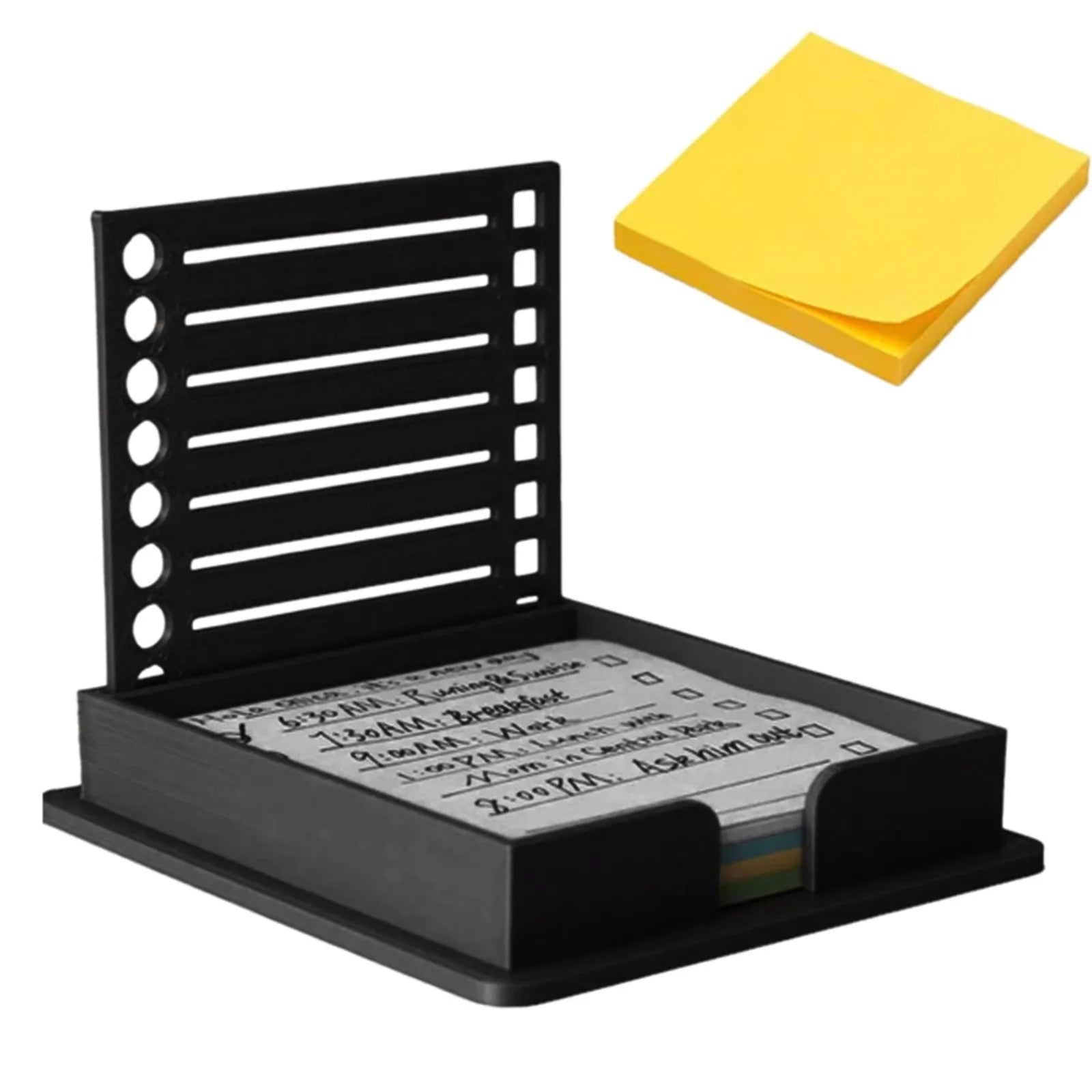Sticky Notes Dispenser Reusable Line Note Holder (Black)