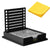 Sticky Notes Dispenser Reusable Line Note Holder (Black)