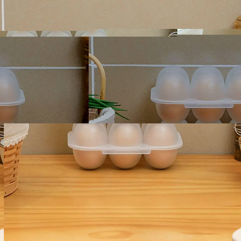 Egg Dispenser Storage Box 6 Grid Transparent