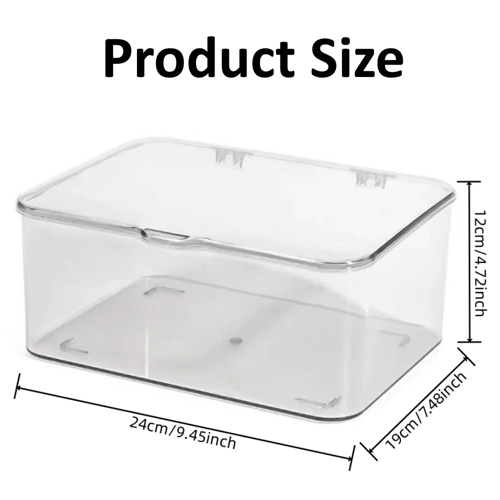 2-Piece Stackable Plastic Storage Basket Set