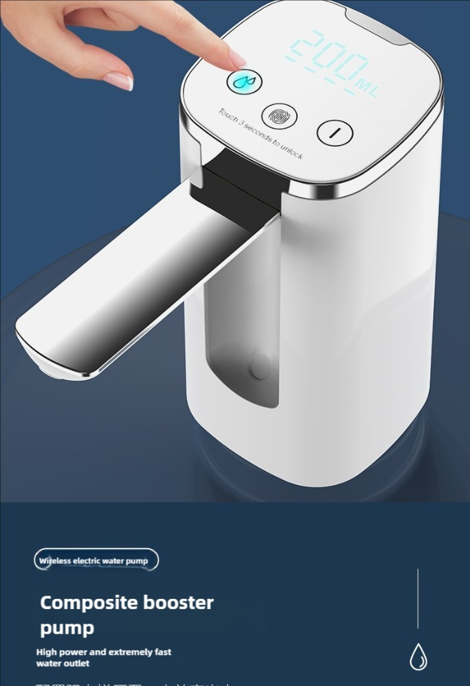 Handheld Pleated Suction Pump for Water Transfer (White)