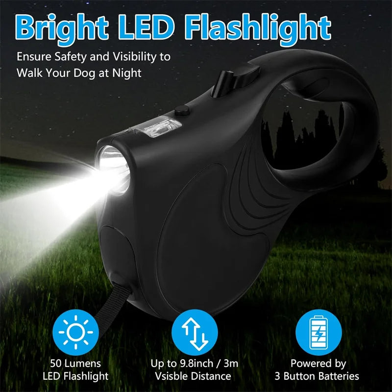 Automatic Retractable Dog Leash for Walking (Red)