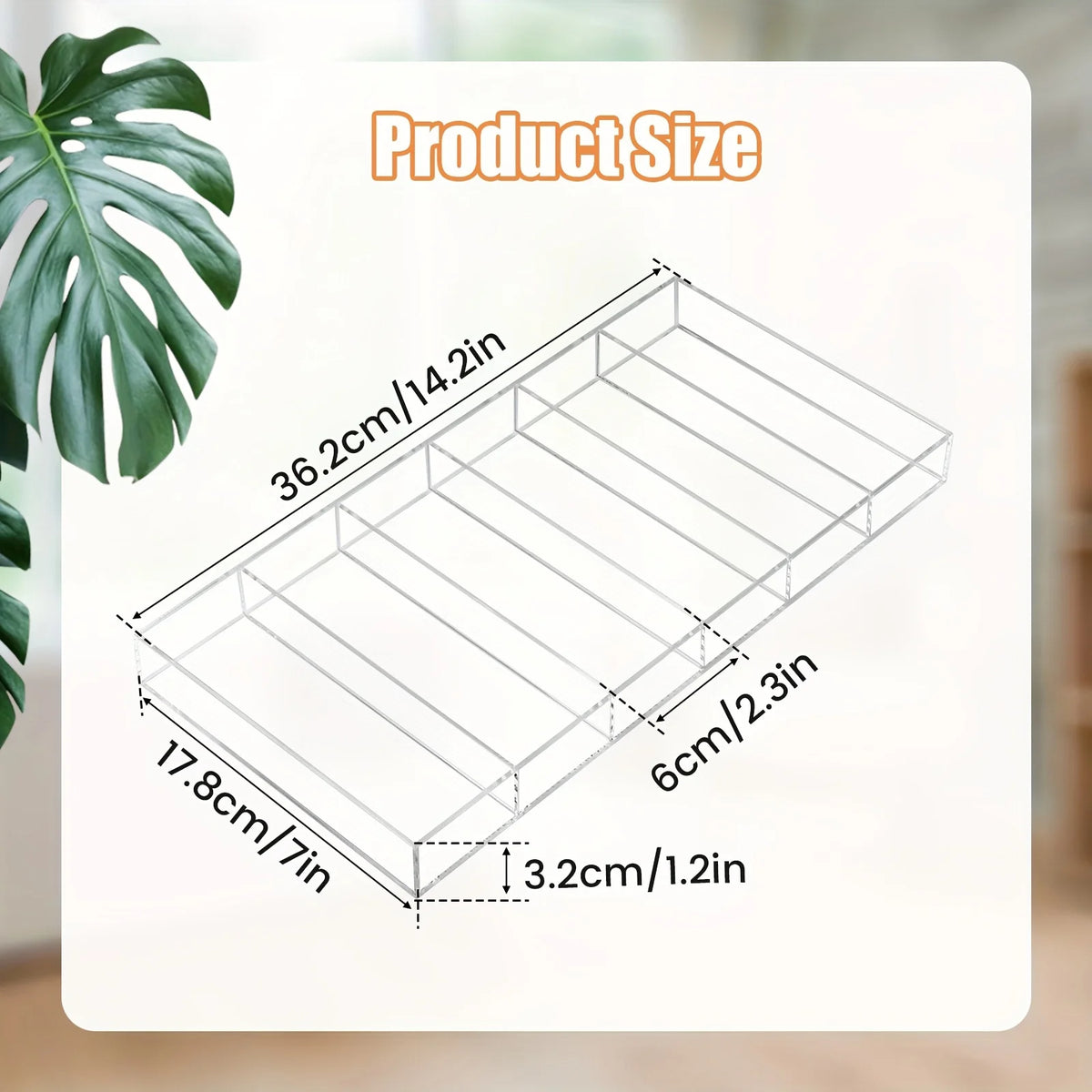 Transparent 6-Slot Acrylic Glasses Box Multipurpose Organizer