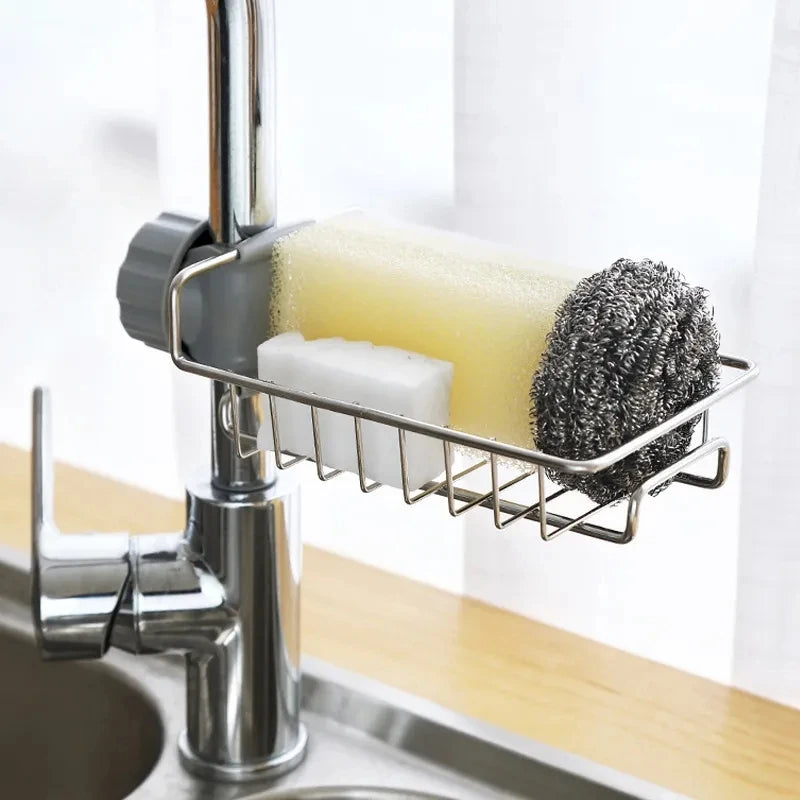 Faucet Holder Soap Towel Rack Shelf Organizer with Towel Holder