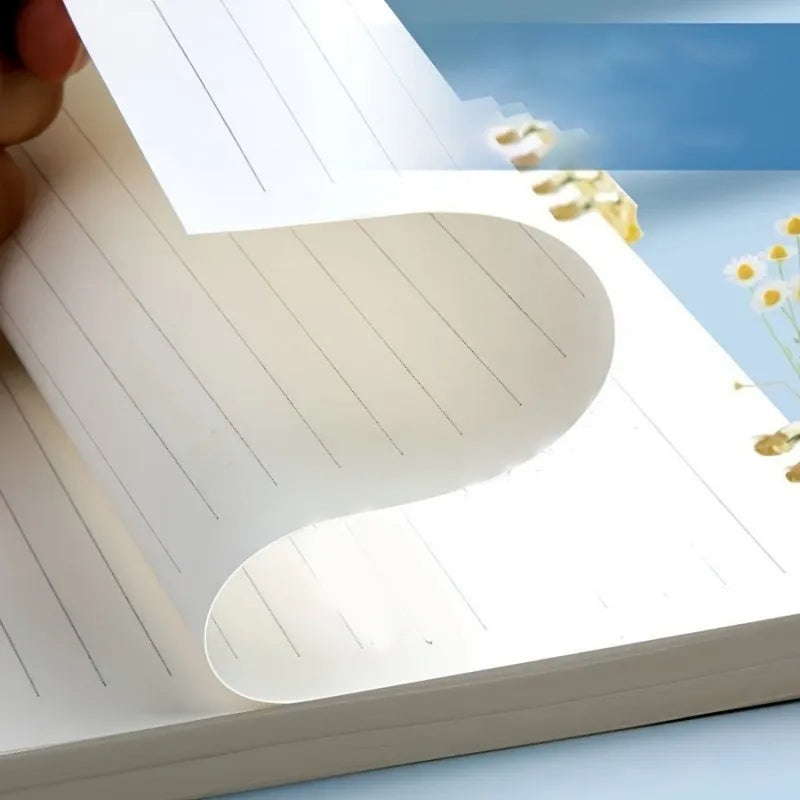 Top Flip Flipping Loose-Leaf Notebook A5 for Office Use (Blue)