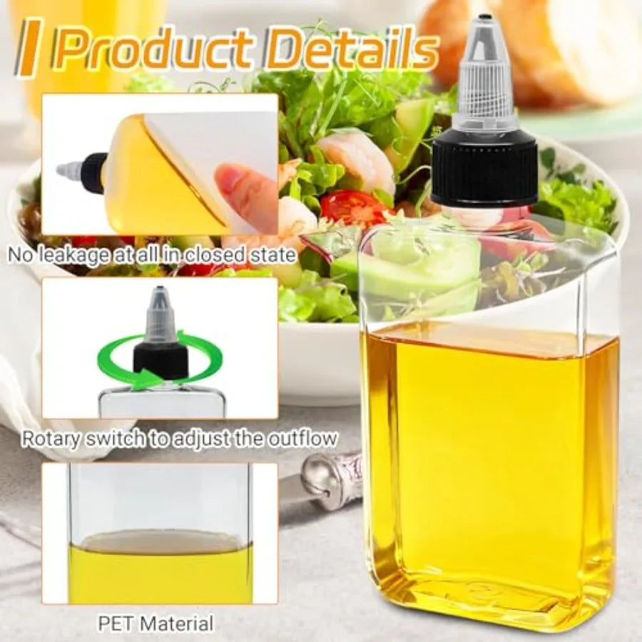 100ML Leak-Proof Oil Dispenser Bottle with Twist-Top Cap – Squeeze Condiment Container for Cooking, BBQ, Camping &amp; Soy Sauce