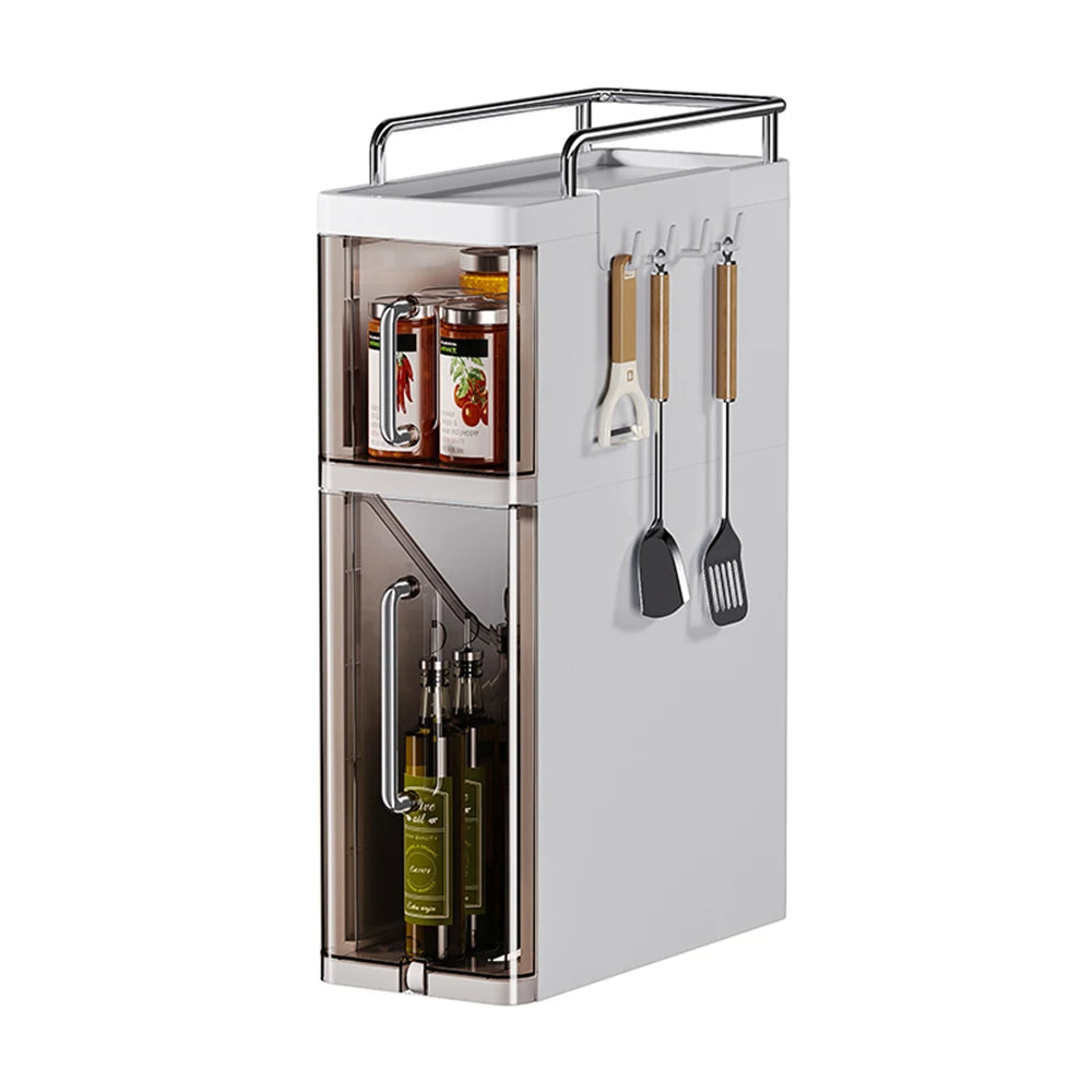 Pull-Out Countertop Organizer 3-Tier Pull-Out Kitchen Storage Shelf