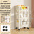 Portable Trolley 3-Layer Kitchen Storage Rack (white)