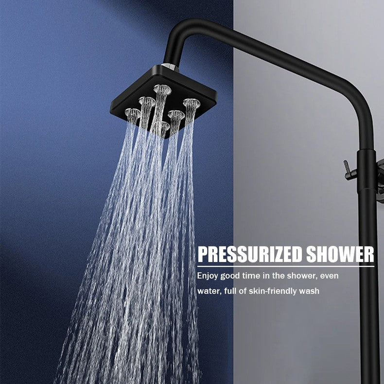 High Pressure Shower Head 360 Degree Rotatable for Bathroom Shower (Black)