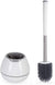 Toilet Brush and Holder Set Silicone Bristles Brush Kit, White