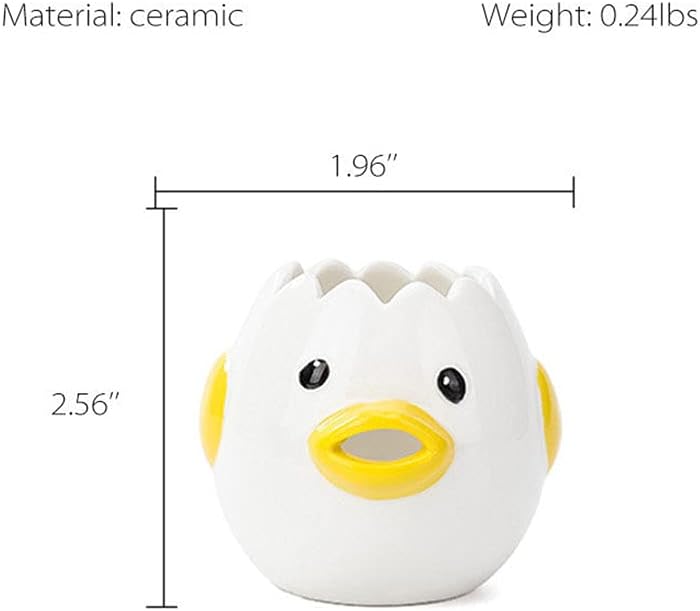 Chicken Egg Yolk White Separator Kitchen Gadget Baking Assistant Tool (Yellow)