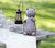 Solar Garden Statue Cat Figurine with Solar Lantern