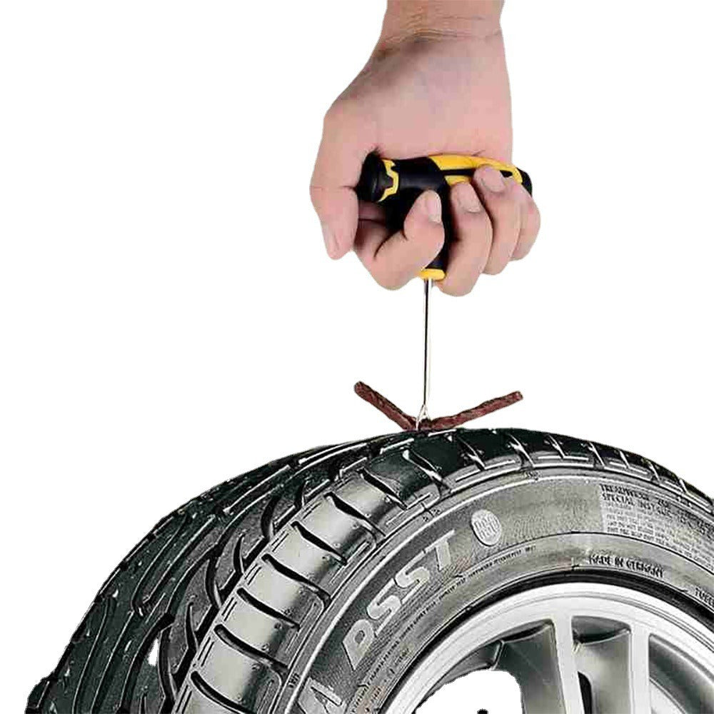 Car Vacuum Tire Repair Tool Set with Rubber Strips