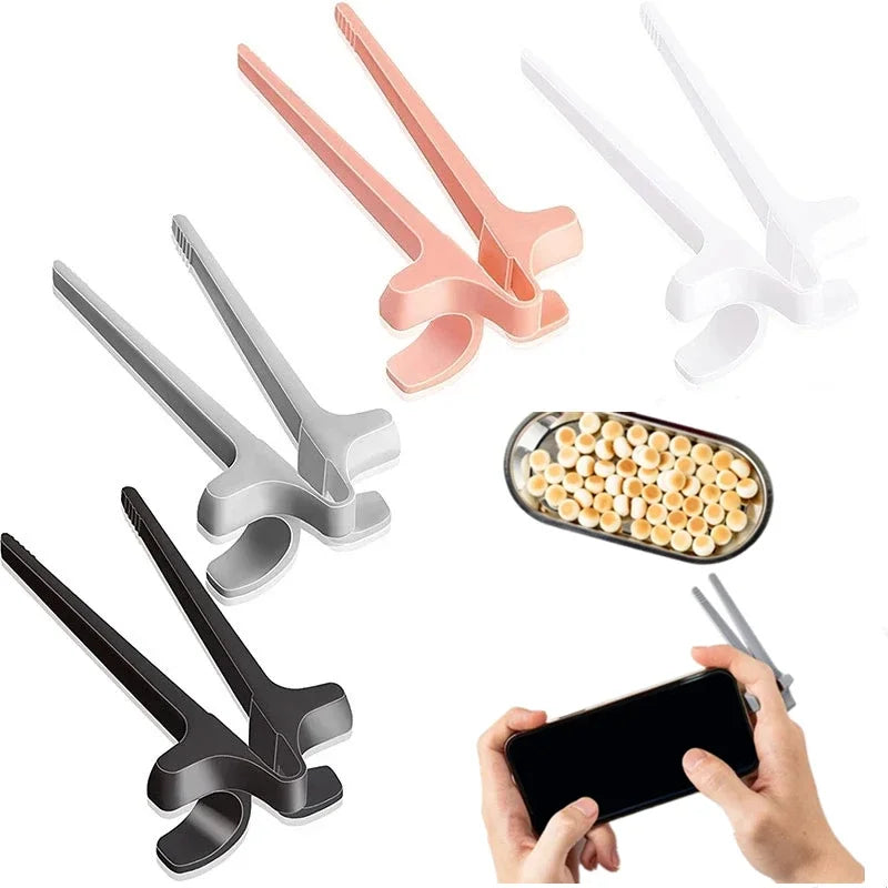 Finger Chopsticks Snack 4PCS for Gamers Fun Chopsticks Gamer Chopsticks Snack Clips Gamepad Accessories Mobile