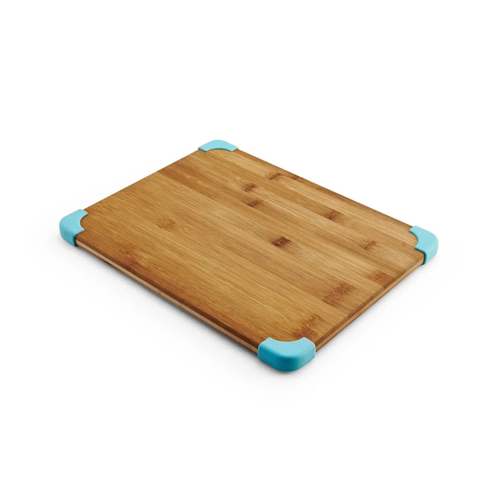 Thick Nonslip Bamboo Cutting Board Reversible Wood Board for Kitchen Food Preparation