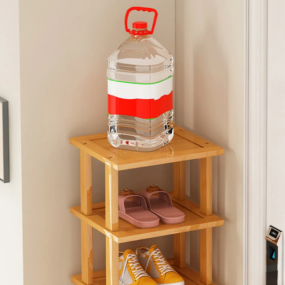 Multi-Layer Shoe Rack Cabinet Narrow Door Corner Seam Storage