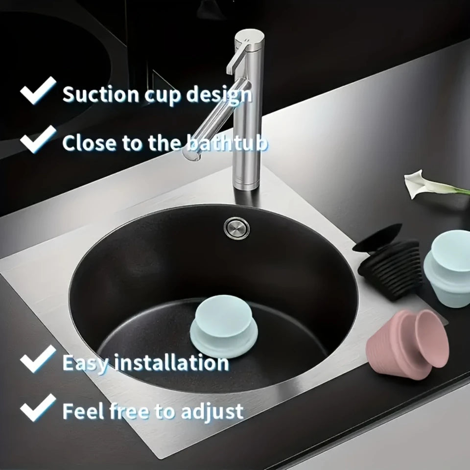 4PCS Universal Rubber Drain Plugs with Suction Cup (Multicolor)