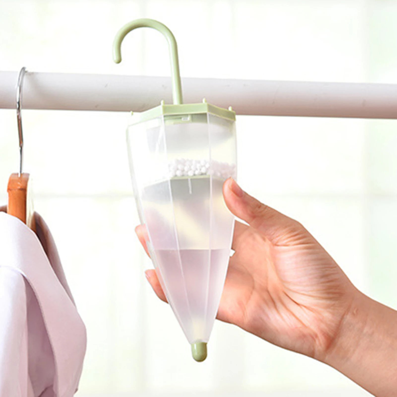 Hanging Moisture Absorber for Closets Wardrobes (Green)