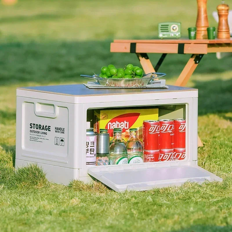 Car Folding Outdoor Bench and Chopping Board (White)