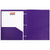 3-Hole Punched Plastic Folders with Pockets, 6-Pack