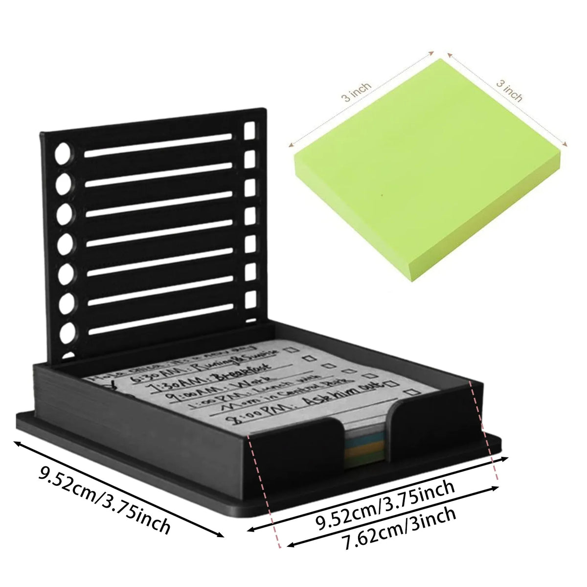 Sticky Notes Dispenser Reusable Line Note Holder (Black)