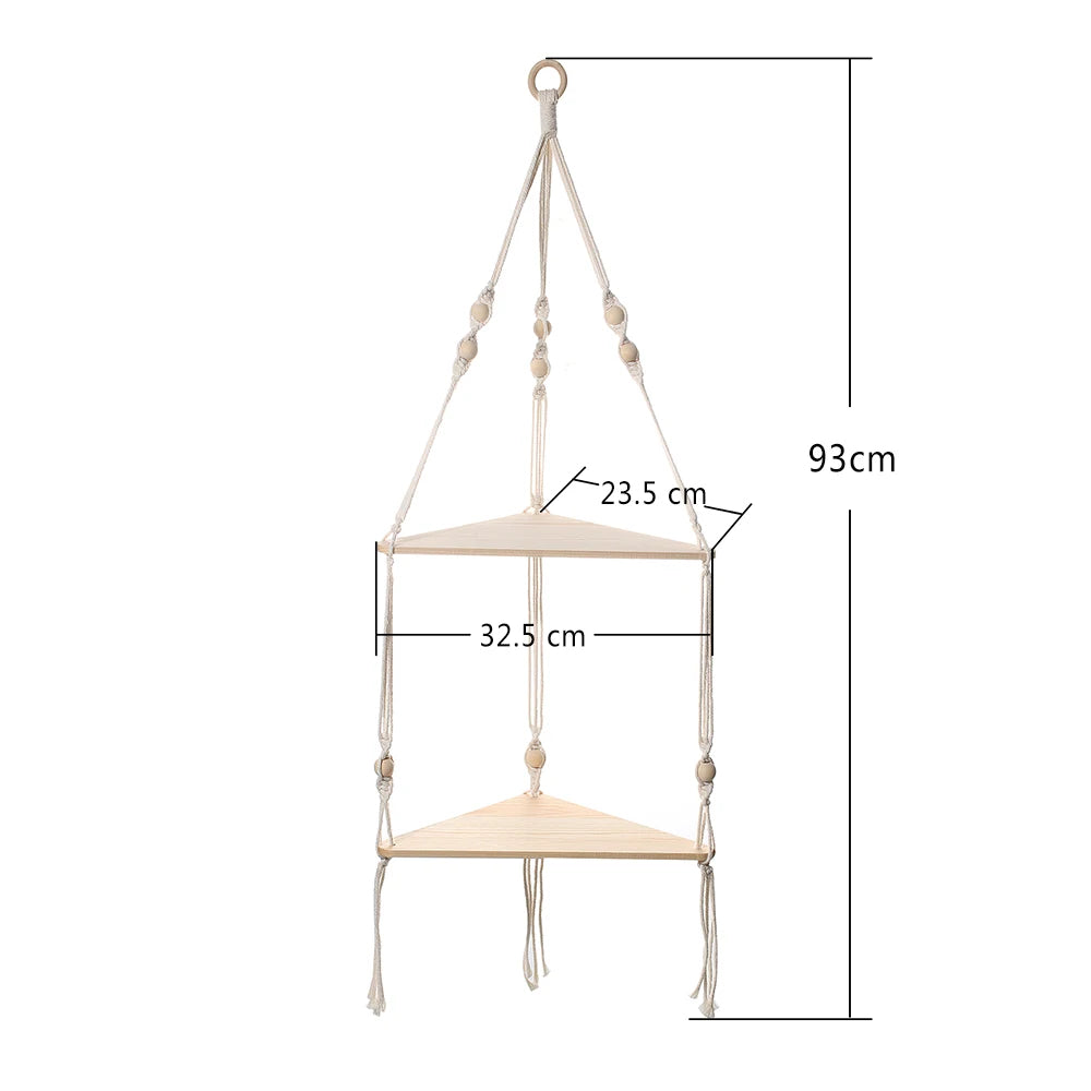 2 Tier Boho Wall Hanging Home Decoration for Living Room