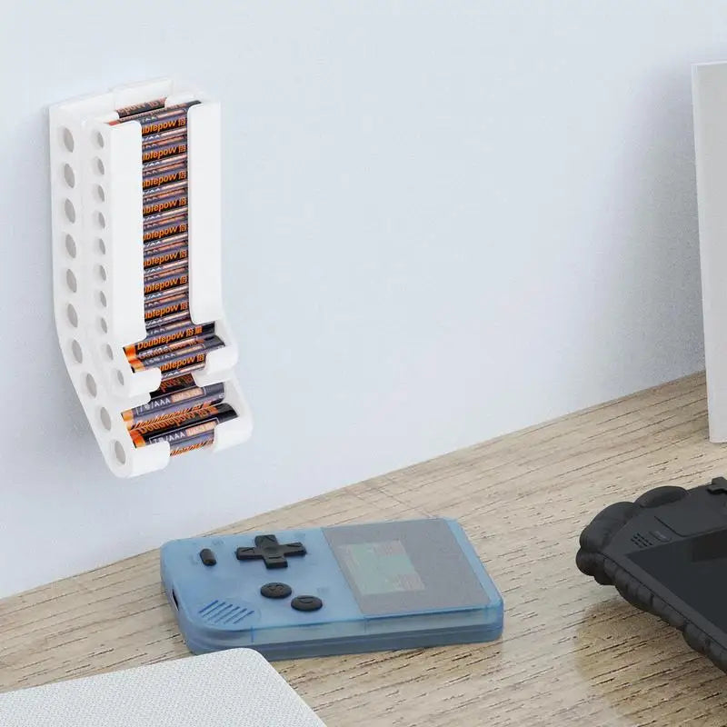 Wall Mount Battery Storage Organizer Dispenser (Black)