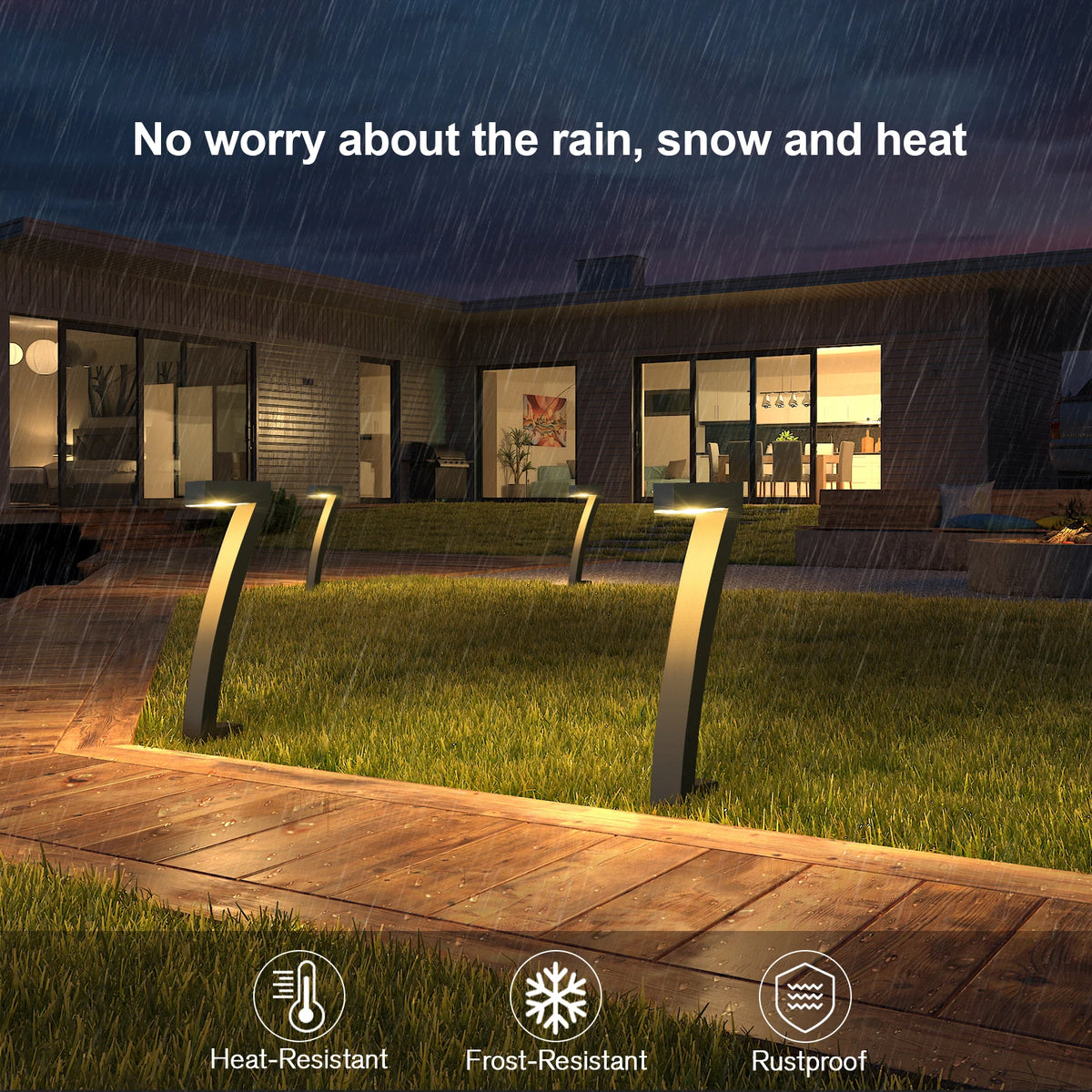 Outdoor Solar 6-Pack Bright Solar Pathway Lights