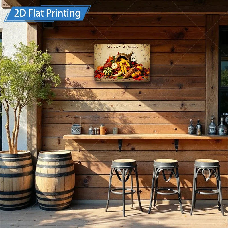 Modern Farmhouse Fall Sign Thanksgiving Wall Decor (8&quot;x12&quot;)