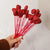 10Pcs Romantic Heart Glitter Foam Flower Bouquet Picks Stick Cake Toppers