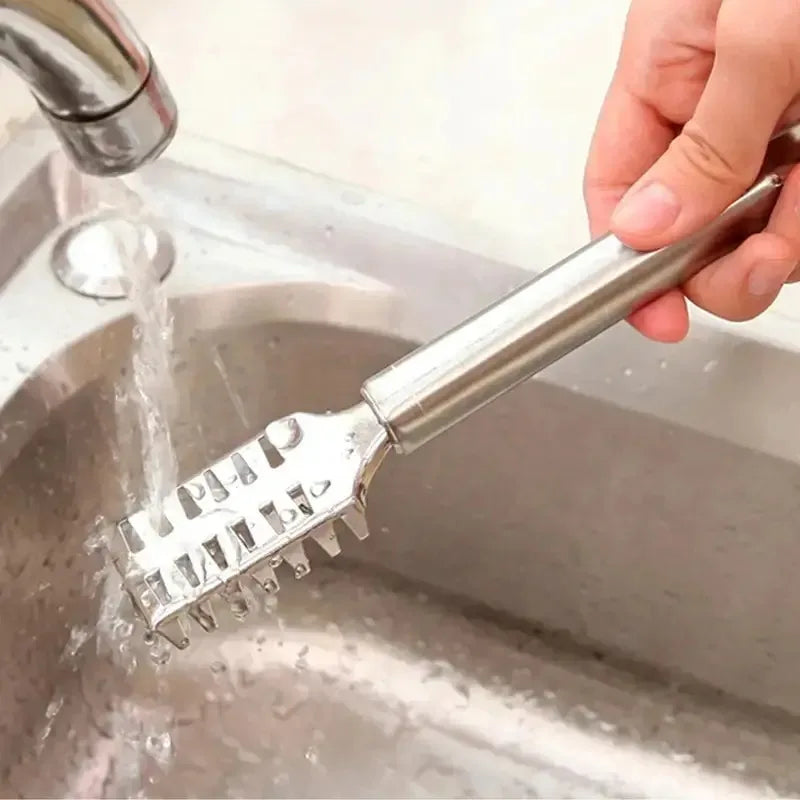 Stainless Steel Fish Scale Scraper with Round Tube Design