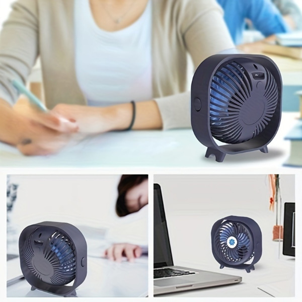 Portable Mini Desktop Fan USB Powered for Home Office (Random Color)
