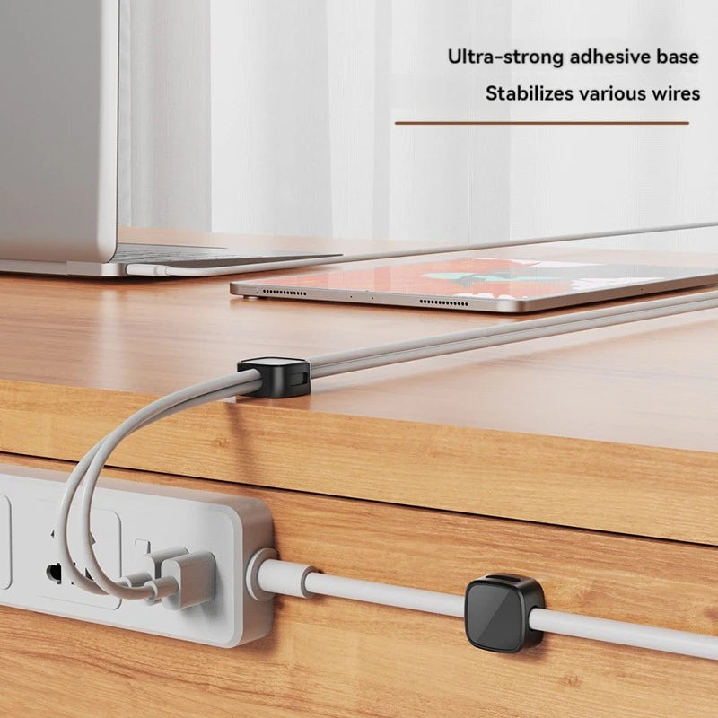 Magnetic Cable Clip Holder Adhesive Wire Organizer (White)