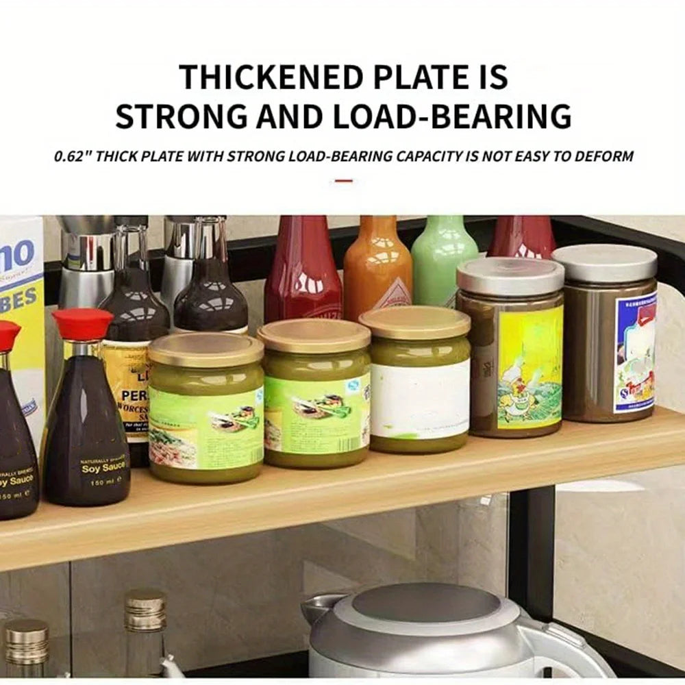 2-Tier Freestanding Spice Rack for Kitchen Bathroom Storage