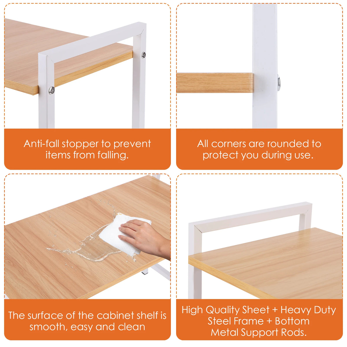 Microwave Rack Expandable Extendable Heavy Duty Stand (Black)
