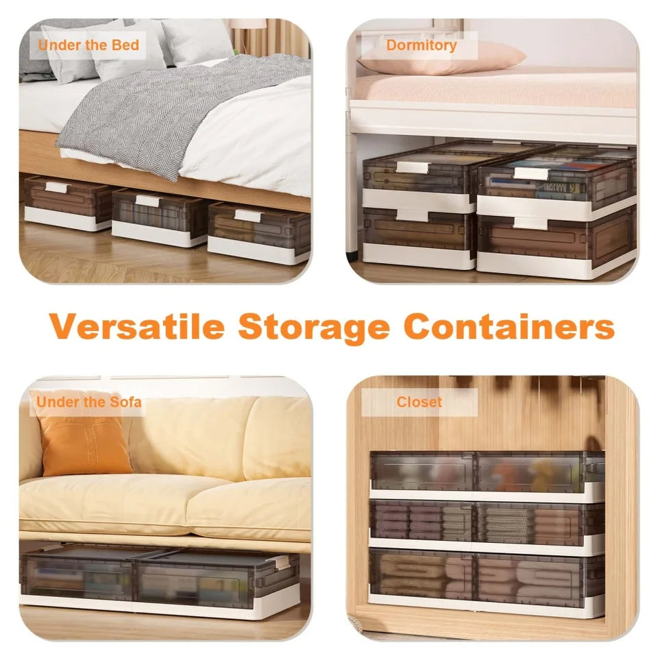 Plastic Under-Bed Storage Containers with Lids (Set of 2)