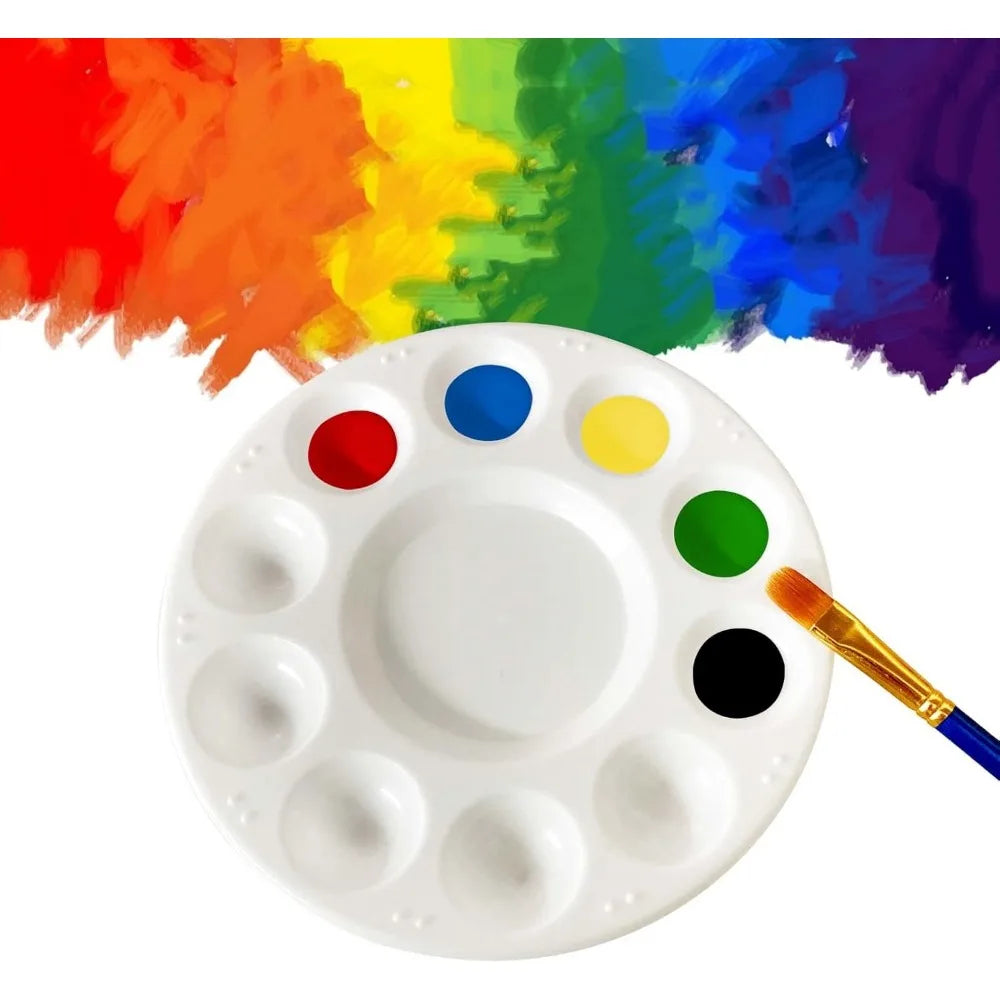 Plastic White Paint Palettes 15-Pack for Students