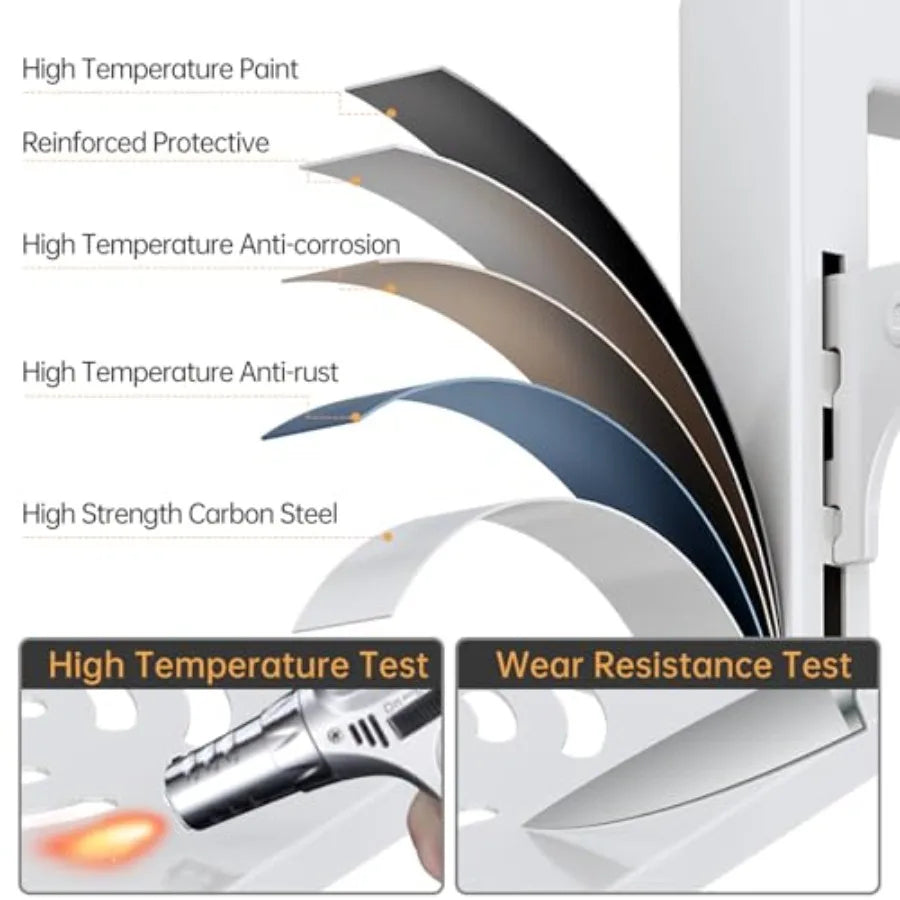 Heavy Duty 7-Tier Adjustable Pots and Pans Organizer Rack