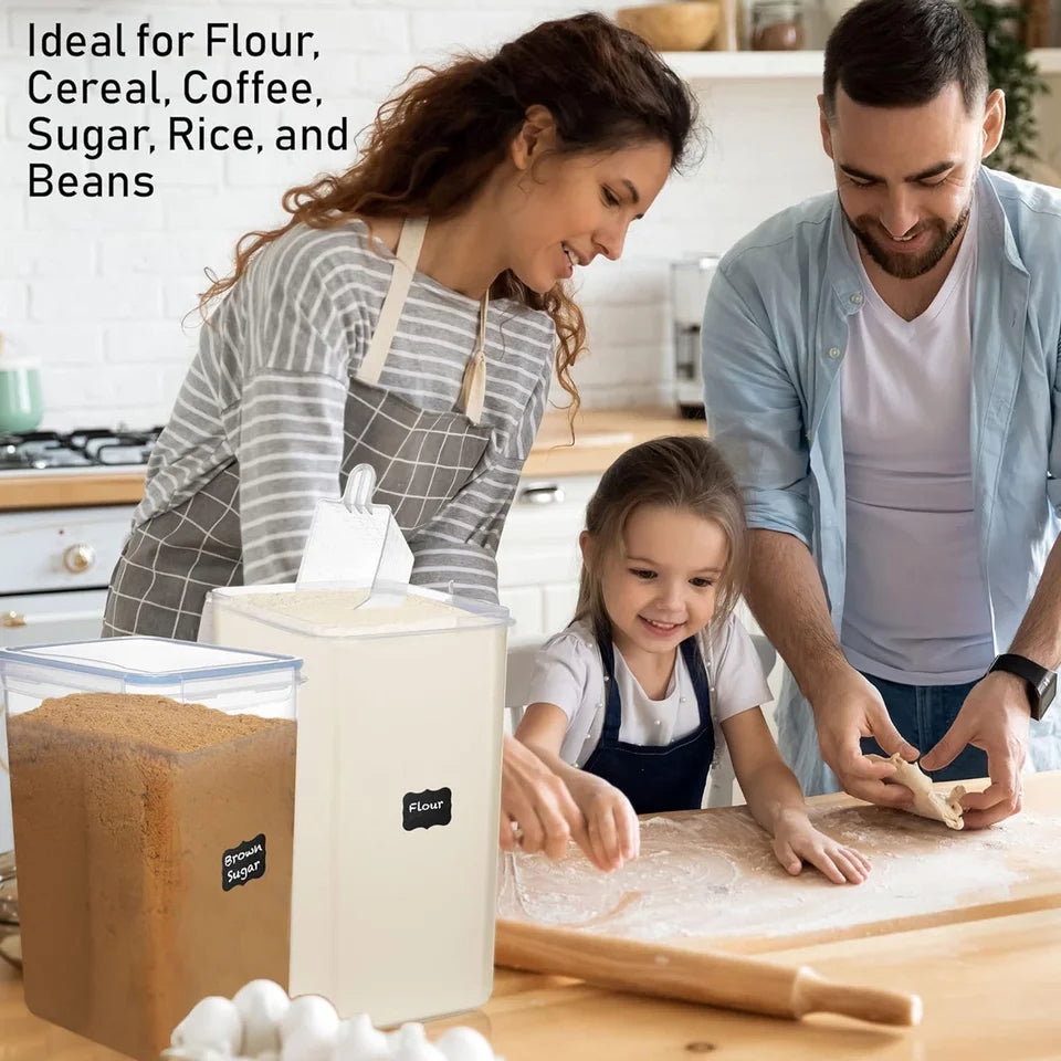 Airtight 8.5L Large Food Containers 2Pcs Ideal for Kitchen Pantry Organization