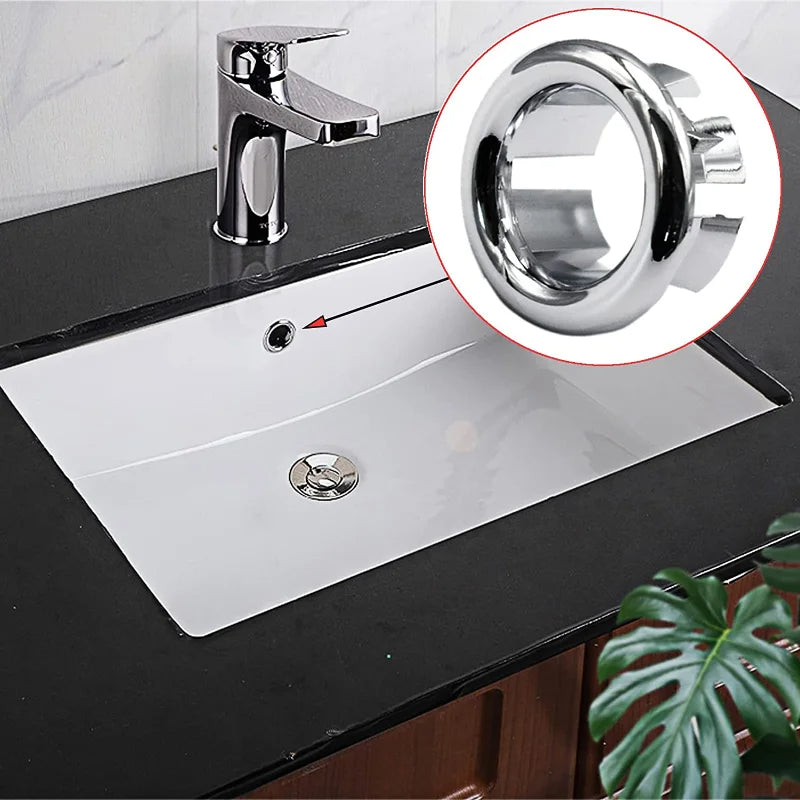 4Pcs Plastic Sink Hole Overflow Covers for Kitchen Bathroom