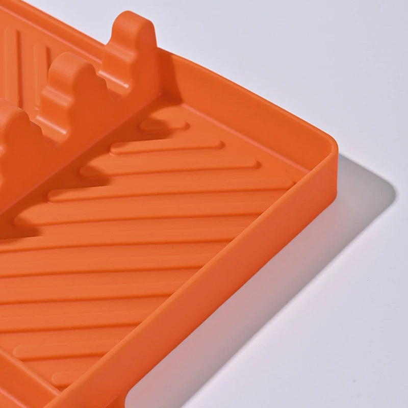 BBQ Grill Accessories Griddle Mat Counter Mat for Outdoor Grills (Orange)