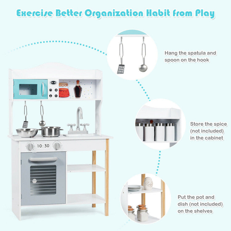 Kitchen Play Set Cookware Pretend Cooking for Kids